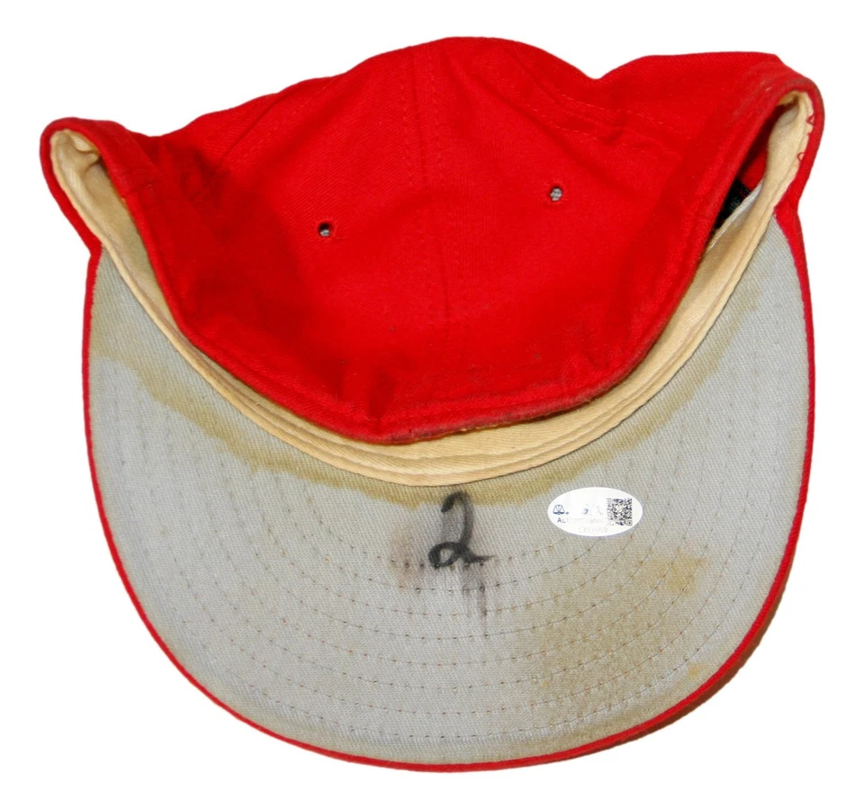 Red Schoendienst Autographed 1991 Game Used St. Louis Cardinals Cap Hat JSA - Image 2 of 4