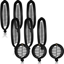 9-Piece French Banana Comb Set - Fishtail  round Banana Clips, Flexible Ponytai