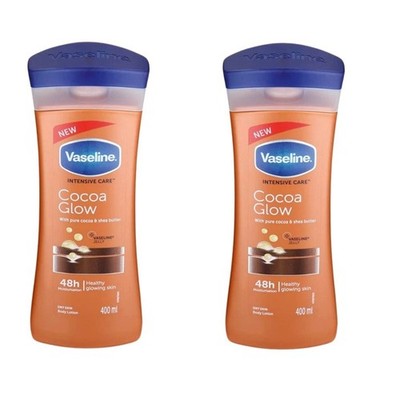 Vaseline Intensive Care Body Lotion Cocoa Glow Dry Skin Lotion 2PK 10oz