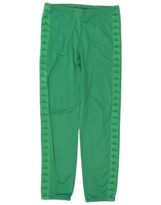 Kappa Mens Graphic Tracksuit Trousers IT 46 Small Green Polyester DX06