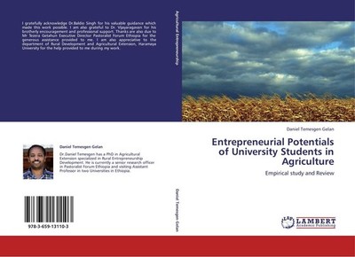 Entrepreneurial Potentials of University Students in Agriculture Daniel Temesgen
