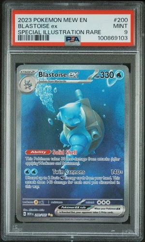 2023 POKEMON MEW EN-151 SPECIAL ILLUSTRATION RARE #200 BLASTOISE EX PSA 9