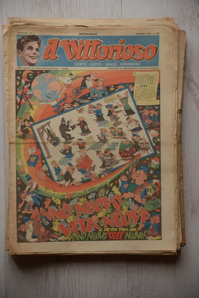 Il Vittorioso 1949 – Lotto di 34 Riviste Fumetti d’epoca originali - Immagine 2 di 4