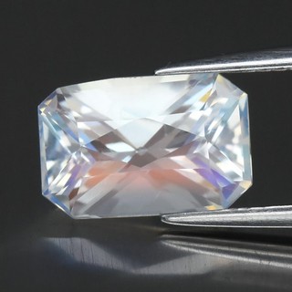 💎 Rare 3.05ct VVS Octagon Rainbow Moonstone Natural Africa Vibrant Luster Gem