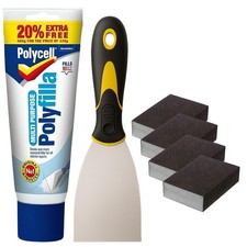 Polycell Wall Repair Bundle with Polyfilla Ready Mixed Wall Filler, Amara 3-i...