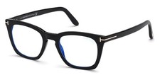 New Tom Ford Men Square Eyeglasses FT5736-B 001 Shiny Black 50mm