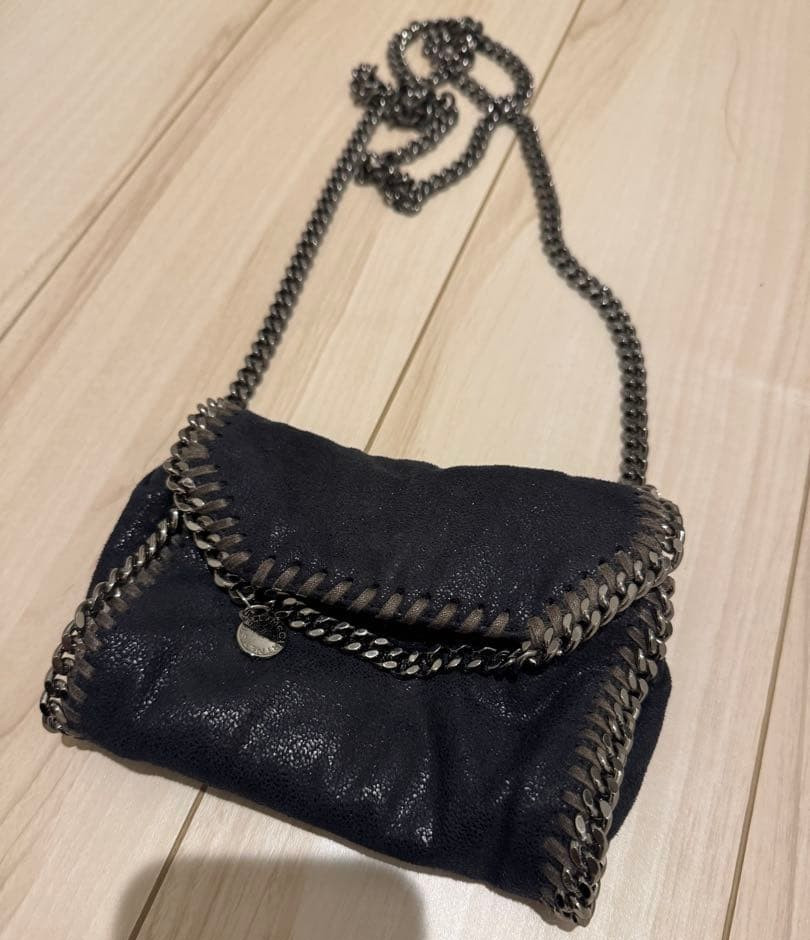 Stella Mccartney Eco Leather Shoulder Bag Falabella Black Women Auth from Japan