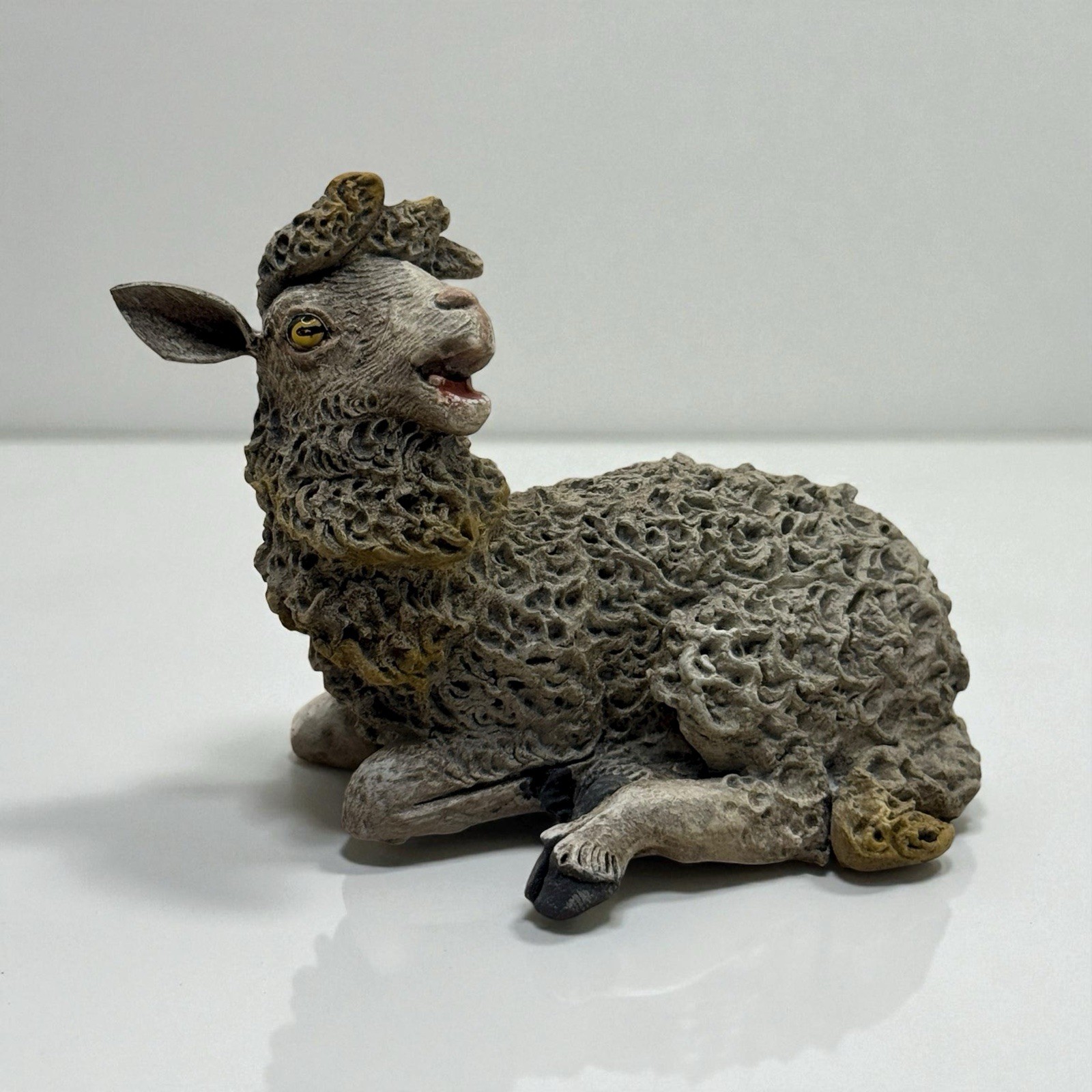 Neapolitan Nativity Animal Lamb Courtyard Nativity Art 6x9cm Design