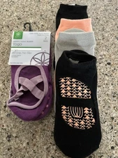 GAIAM & Balance Collection Yoga~Barre Socks~Six Pair Bundle~OS~New!