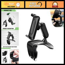 360  Rotation Car Phone Holder, Clip-on Dashboard Mount for 4-7" Smartphones, Vi