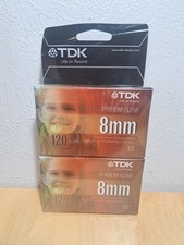 BRAND NEW SEALED 2 Pack TDK 8mm MP Premium 120 Minutes Blank Tape