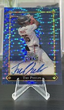2025 Leaf Metal Tre Phelps Auto /7 Blue Pulsar 92 Gold Georgia Bulldogs #LGR-TP1