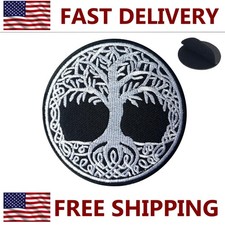 Tree of Life - White - Embroidered Patch 3" - Hook and Loop - Tactical Patch