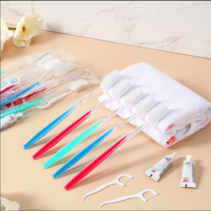 Bulk 300 Disposable Toothbrush Kits with Toothpaste & Floss,