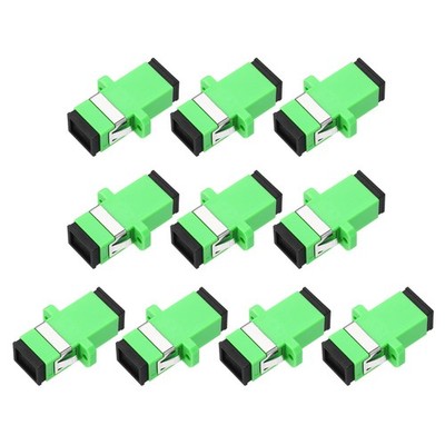 Fiber Optic Coupler SC/APC Single Mode Simplex for Network Internet, 10 Pack