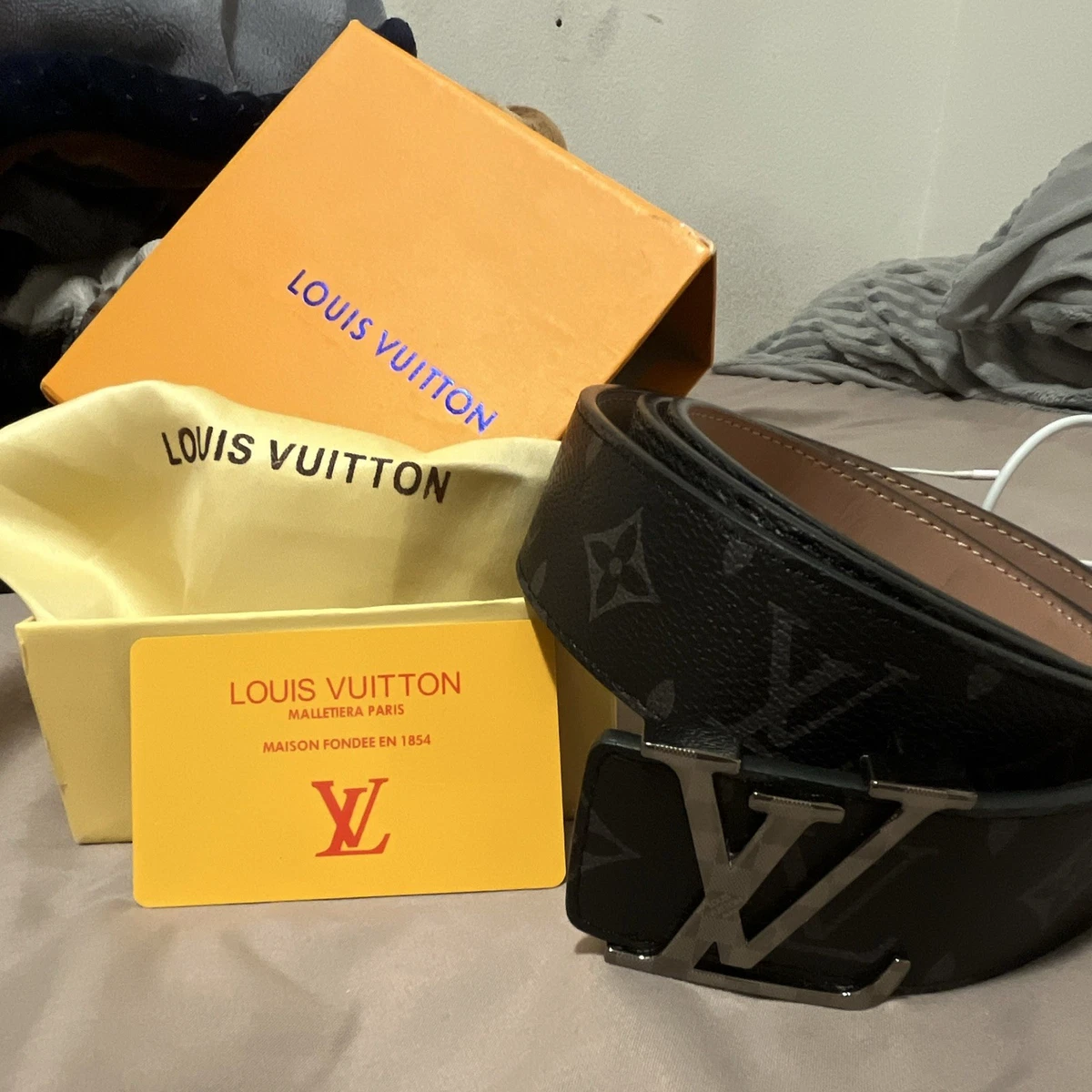 Louis Vuitton Leather Black Belts for Men for sale | eBay
