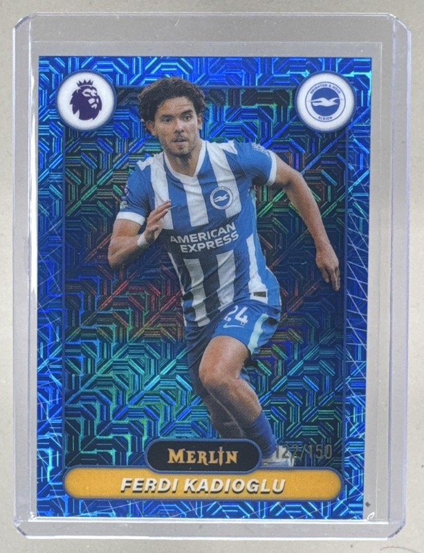 Ferdi Kadioglu 2026 Topps Merlin Premier League #48 Blue Mojo Refractor /150