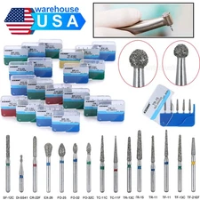100pcs AZDENT Dental Diamond Burs Kit Medium FG 1.6MM for High Speed Handpiece