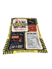 NEW small lap blanket throw approx. 38x30 inches toddlers kids true crime