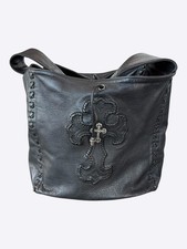Chrome Hearts Black Filigree Cross Patch Bag