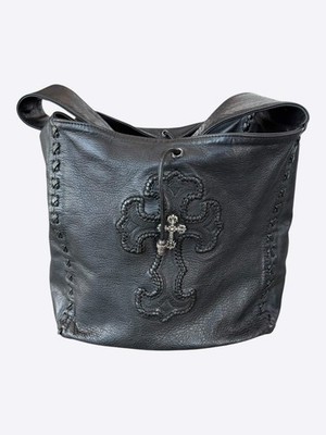 Chrome Hearts Black Filigree Cross Patch Bag
