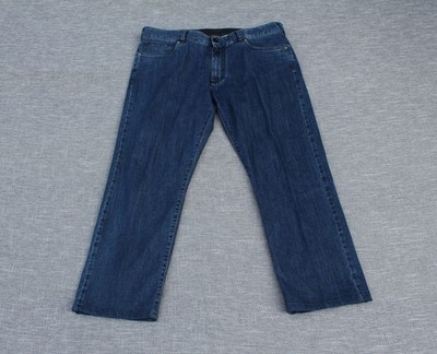 Canali Jeans Herren Größe EU 56 W37 L27 Blau Denim Straight Leg Stretch