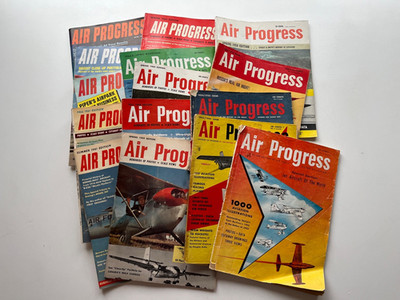 Air Progress - History Of Aviation Magazine Lot of 15.  1953-1966 .