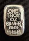 Atlantis Mint Skull and Bones 1 oz .999 Fine Silver Hand Poured Bar
