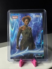 2025 Topps Chrome Marvel Studios - Nakia #81 Sky Blue Raywave Refractor
