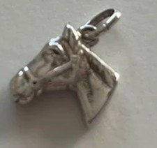 Kleiner Anhänger in silberfarbenem Design mit Pferdmotiv