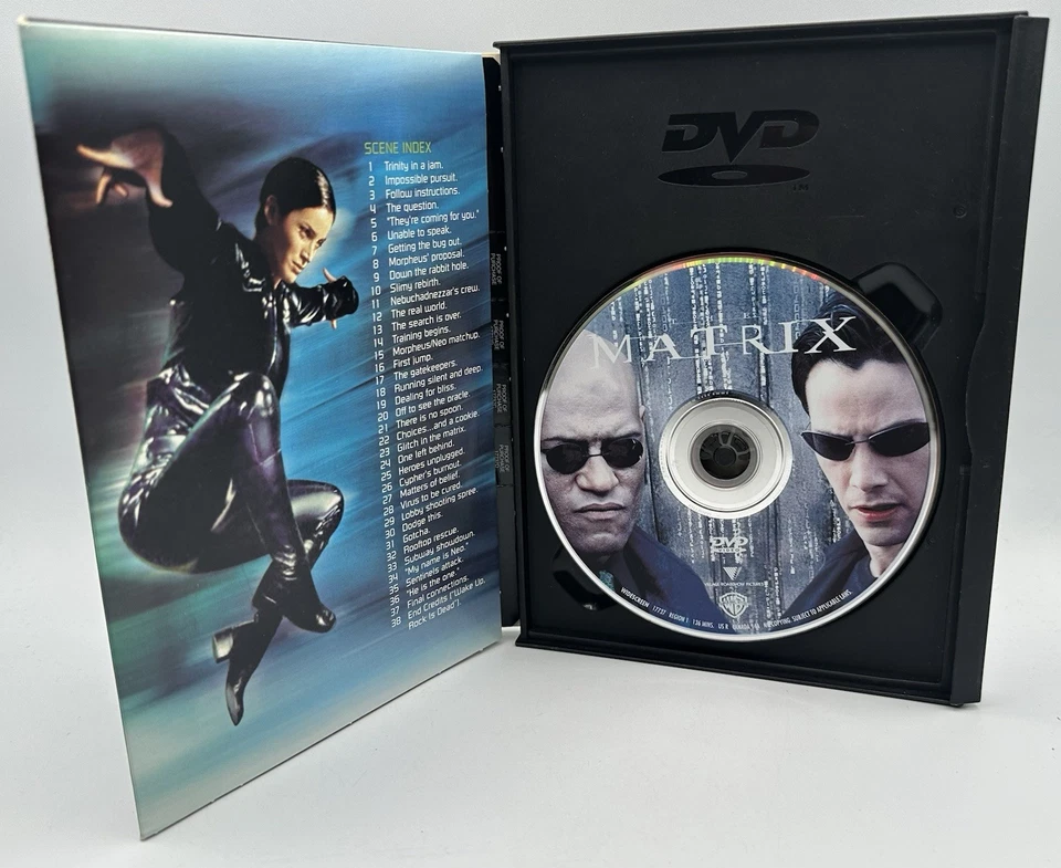 The Matrix DVD Widescreen Keanu Reeves Laurence Fishburne Hugo Weaving 1999 - Image 3 of 3