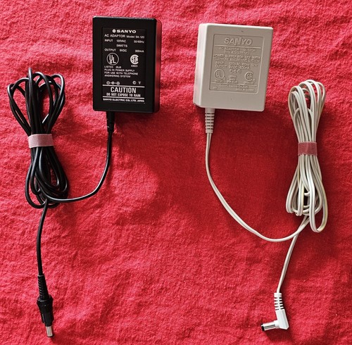 Vintage SANYO 9V DC Power Adapter Lot 600mA 300mA Answering Machine Charger