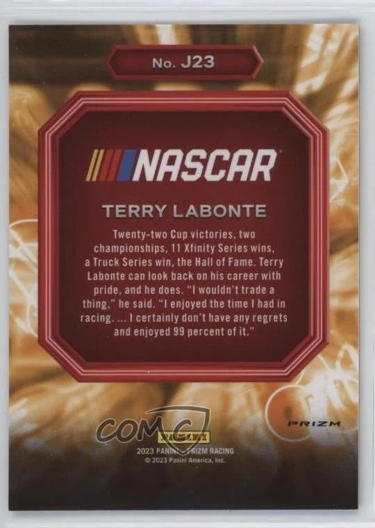 2023 Panini Prizm Jackpot Terry Labonte #J23 HOF - Image 2 of 2