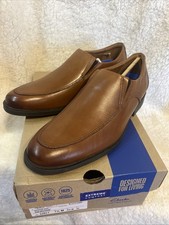 Clarks Men's Brown Leather Extremely Comfort Slip On Loafers Size 7.5