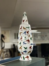 RARE ALESSI TENDENTSE  LIDDED VASE SCULPTURE ALESSANDRO MENDINI MILTON GLASER