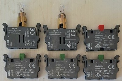 Lot Of 6 Assorted ABB Contact Blocks MCB-10 MLB-1 MCB-01