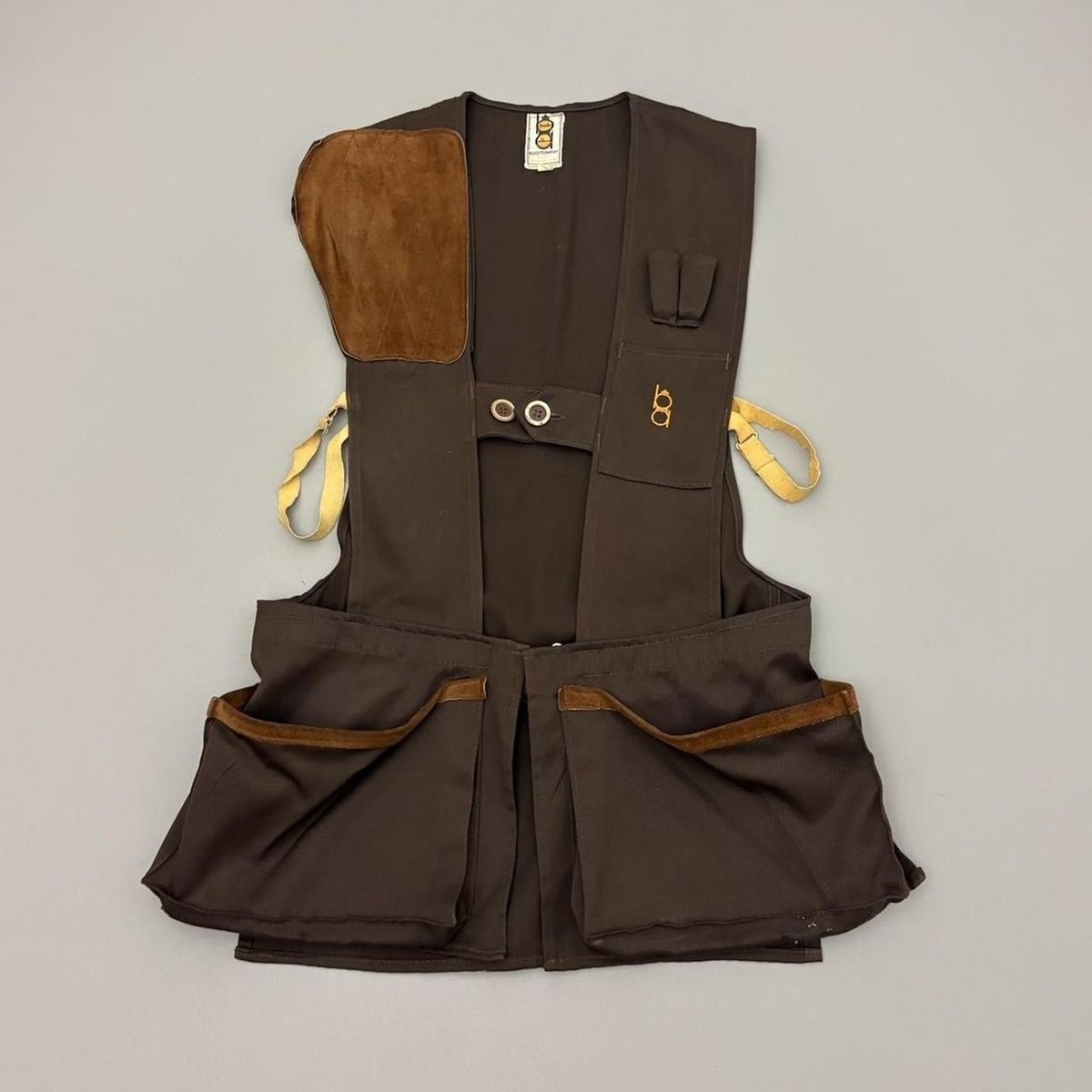 Vintage 70s Bob Allen Hunting Vest Brown Sportswear Hunting Size 