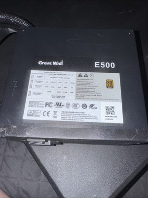Great Wall E500 80+ Gold Power Supply 500W, Semi-Modular, Used (No Cables incl.)