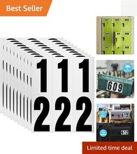 3" Reflective Number Stickers, Set of 60 - Weather-Resistant for Home  Business