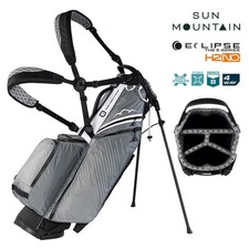 Sun Mountain H2NO Eclipse E2.5 Waterproof Carry Stand Bag Black Nickel White