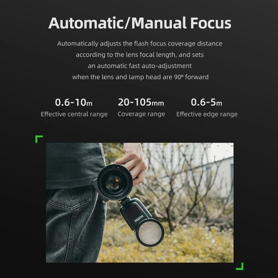 Godox V1S Kamera Flash Auf-Kamera Blitzgerät Runde Kopf Flash-LED-Licht für Sony - Bild 3 von 4