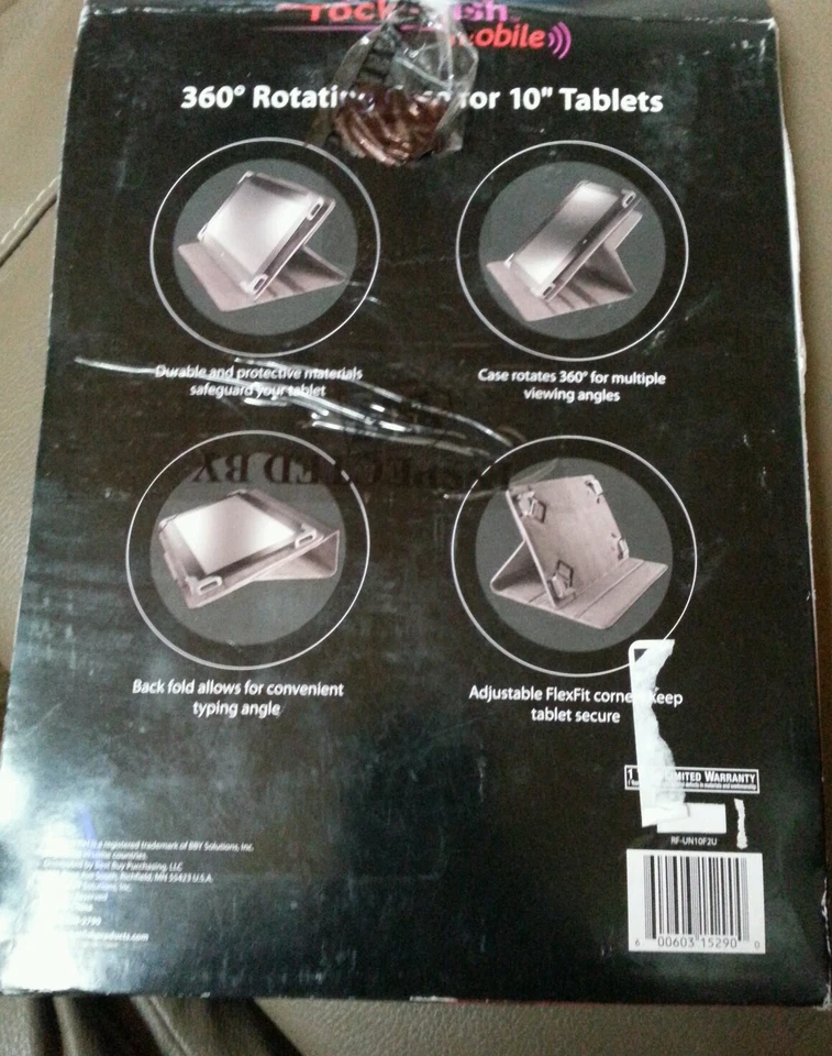 ROCKETFISH RF-UN10F2U UNIVERSAL FOLIO CASE FOR MOST 10" TABLETS 360 PURPLE - Image 2 of 4