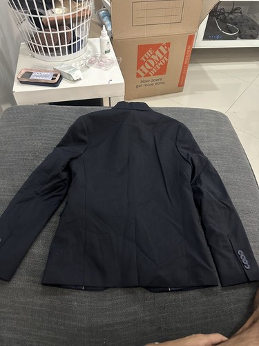 Hugo Boss boys navy blue notch lapel single breasted blazer sports jacket SZ 10y - Picture 3 of 3