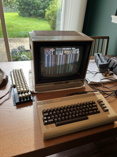Commodore 64 Computer With Matching Monitor. Tested And Working. Cynthcart64.