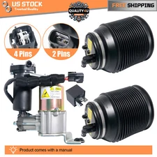 Set of 3 Rear Air Suspension Spring Bags & Compressor for Toyota 4.7L 4808035011