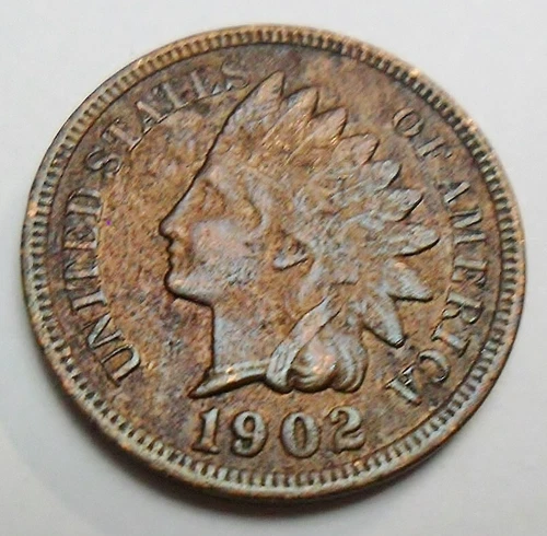 1902 P Indian Head Cent Penny *AU - ABOUT UNCIRCULATED DETAILS* *FREE SHIPPING*