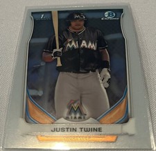 2014 Bowman Chrome Baseball Justin Twine Miami Marlins 1st Bowman #CDP41