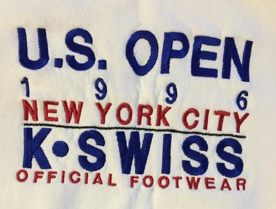 De Colección Años 90 K Swiss US Open Nueva York Calzado Oficial Promo Sudadera L Golf Foto 3 de 4