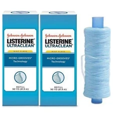 LISTERINE Mint Shred-Resistant Dental Floss Refill- 44032 (No dispenser) 2 Pack
