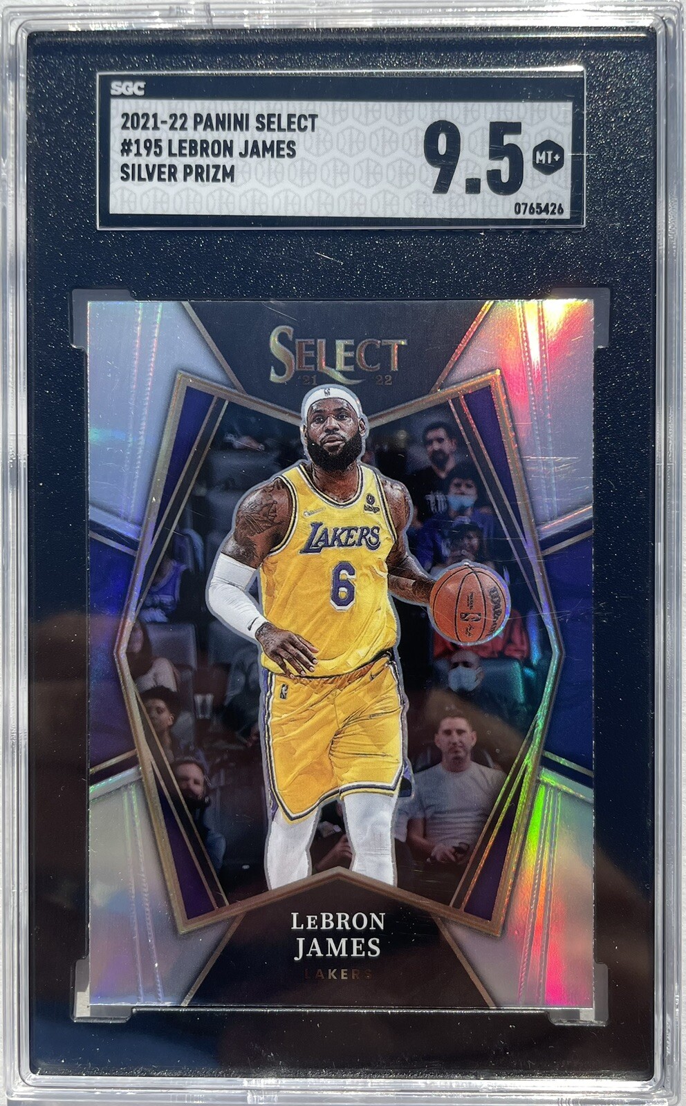 Lebron James 2021 Panini Select Silver Prizm #195 SGC 9.5 Premier Level